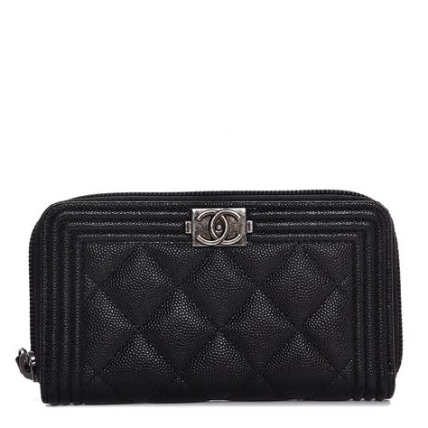 chanel boy small zip around wallet|chanel card holder zip around.